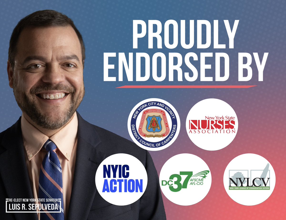 I am proud to announce that I have been endorsed by @CarpentersNyc @nynurses @NYICAction @DC37nyc @nylcv Thank you all so much for your support!