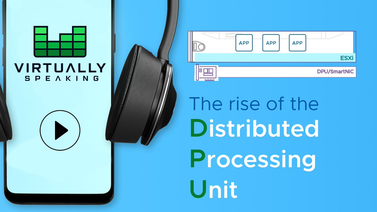 On this episode of @virtspeaking @vPedroArrow and @Lost_Signal welcome @GreatWhiteTec to discuss the rise of #DPUs and @VMwarevSphere Distributed Services Engine. via.vmw.com/vsp-dpus Enjoy!