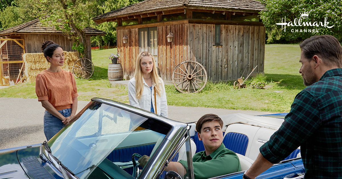 Erin <a href="/CassidyRose08/">CassidyRoseNugent</a> and Mateo #JoshZaharia are ready for their first date, and Boone <a href="/KavanjSmith/">Kavan J Smith</a> plays the protective father role well! 👏 #BigSkyRiver: The Bridal Path makes its Hallmark Channel premiere this Saturday at 8/7c as part of #CountdownToSummer!