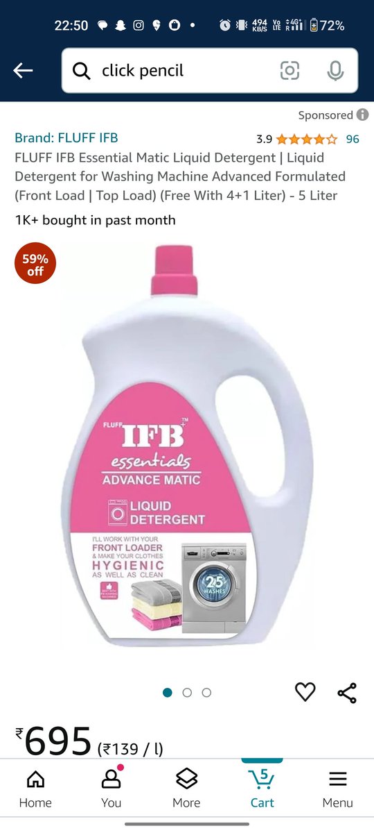@JioMart_Support @IFBAppliances @jagograhakjago i was ordering ifb detergent liquid on jio mart how they made us fool with the word play they gave the ibf liquid it was my fathers mistake that he couldn't see the word play but stop fooling coustomer @IFBAppliances look into it