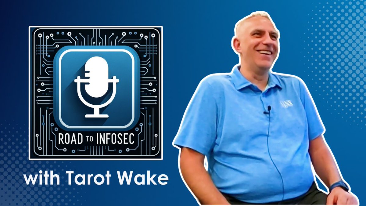 The third episode (Season #1 Episode #3) of The Road to InfoSec podcast with Tarot (Taz) Wake (<a href="/tazwake/">Taz Wake</a>) is out! Check it out on
YouTube: youtube.com/watch?v=vIMtMW…
Spotify: open.spotify.com/episode/07JZmV…
Apple Podcasts: podcasts.apple.com/us/podcast/tar…
Amazon Music: music.amazon.com/podcasts/ea2db…