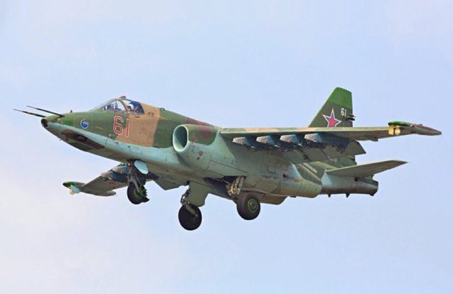 BREAKING Ukrainian soldiers from the 110th Mechanized Brigade have destroyed a Russian Su-25 fighter in the Donetsk region. This is the sixth Russian Su-25 jet that Ukraine has reportedly shot down this month.🇺🇦👊