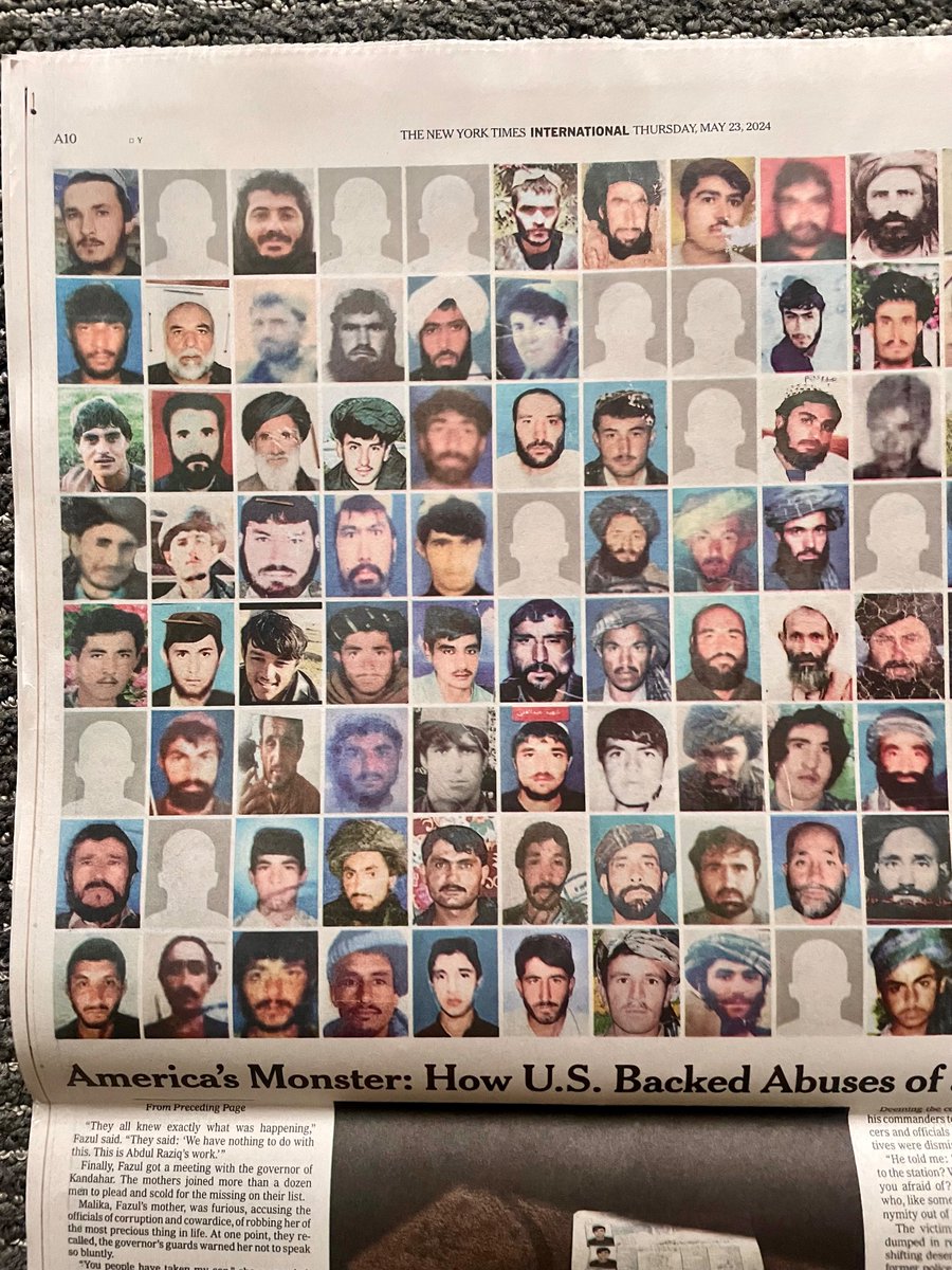 Today’s @nytimes with @azamsahmed and @bdentonphoto. Really proud of how we were able to put faces to the numbers. Afghan lives are not just a statistic. Story here: nytimes.com/2024/05/22/wor…