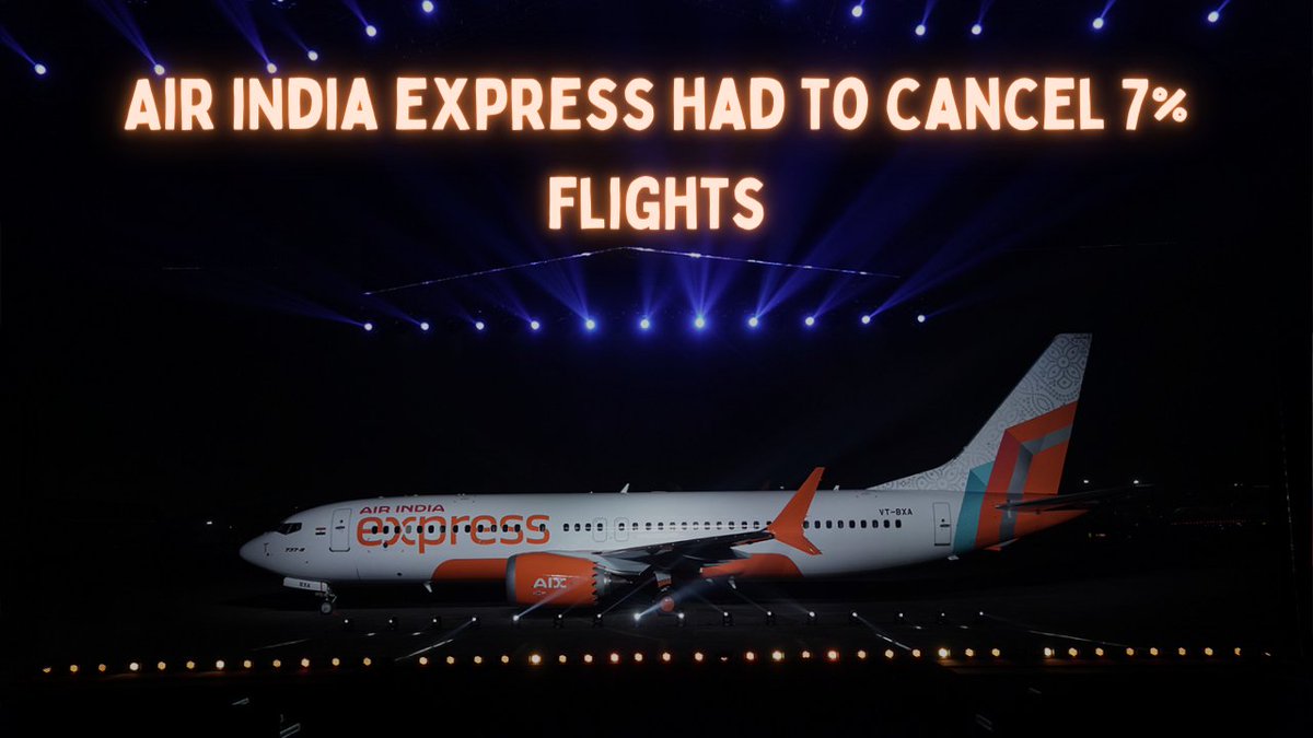 🔶Today, Air India Express had to cancel 7% of its flights due to an ongoing operational issue. 🔶Normal operations are expected to resume by the weekend. Source: daijiworld.com/news/newsDispl…