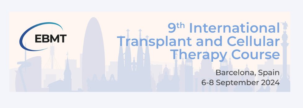 Join us for the 9th @TheEBMT International Transplant & Cellular Therapy Course in Barcelona. We will learn and definitely have fun🎉 Adult and Pediatric tracks❗️ Submit cases and present❗️ NEW: travel grants❗️ Become part of our Trainee Family❗️ 👉shorturl.at/M1McF