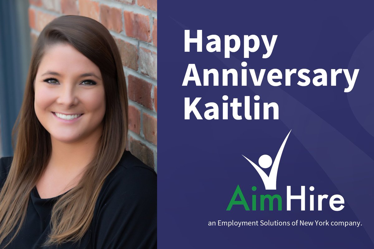 DenverJobSearch's tweet photo. Happy work anniversary. AimHire is better because of you! https://t.co/TIr3yrJUAh