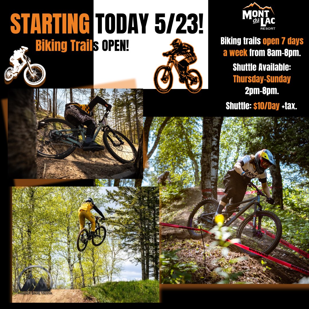 Our mountain bike trails are officially OPEN 7 days a week for the summer! Shuttle will be available Thursday through Sunday every week for a cost of $10/Day. Our Summer Season Pass does also include shuttle so you can pick that up for some savings. The trails are free to use.