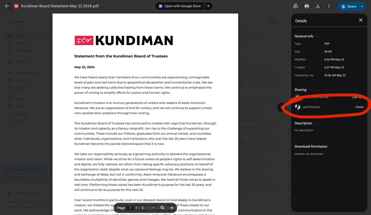 what's extra funny is that co-founders put themselves in honorary roles &amp; have been saying they have no authority over the board, but somehow they're still posting (and one can only assume also writing) these boring statements behind the scenes

they're playing checkers not chess