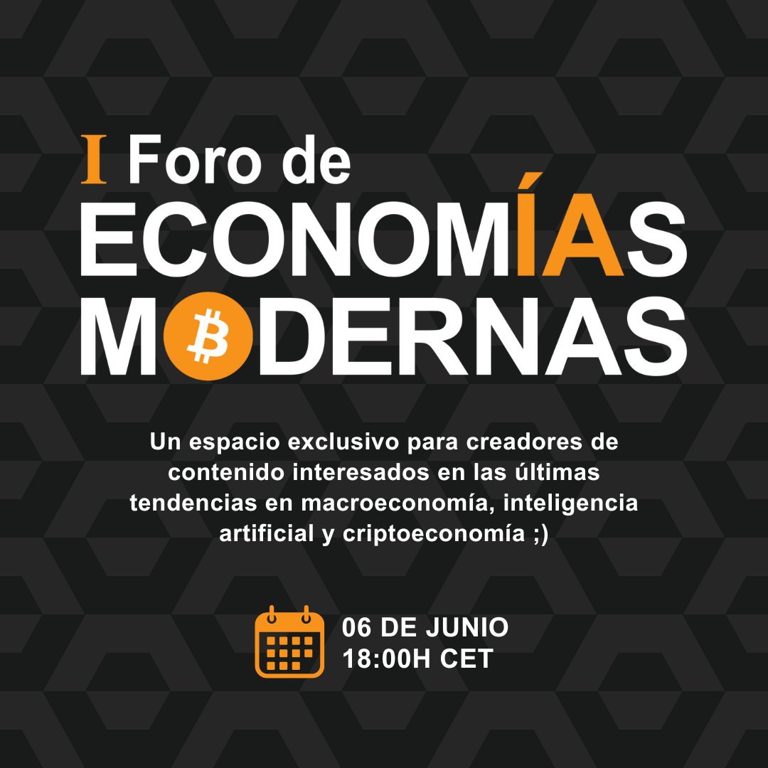 KevinNegocios's tweet image. 🌐 Únete a nosotros en el I Foro de Economías Modernas y descubre cómo la #macroeconomía, la inteligencia artificial #AI y la #criptoeconomía están moldeando nuestro mundo.

📅 30 de mayo, de 18h a 21h CET.
📍 Online

🔗 Inscríbete ahora:
economiasmodernas.com