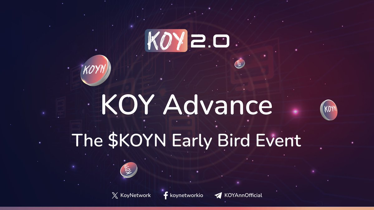 KoyNetwork's tweet image. 🚀 The KOYN Early Bird Event is LIVE! 🚀

Be the first to get your hands on $KOYN tokens and join the decentralized revolution in Africa. 

Swap your $EOS, $TLOS, $WAX, or $USDT (on EOS) for $KOYN now and get up to 25% bonus! 🤑

Read our Medium article for full details and how