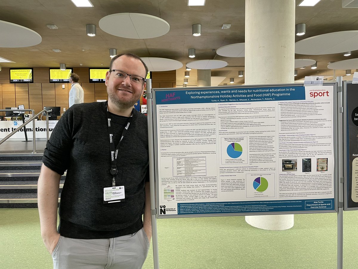 Great to have Alex present his research on the support for holiday club providers to implement nutritional education in #HAFNorthants at today’s <a href="/UniNorthants/">UniofNorthampton</a> PGR Poster Competition