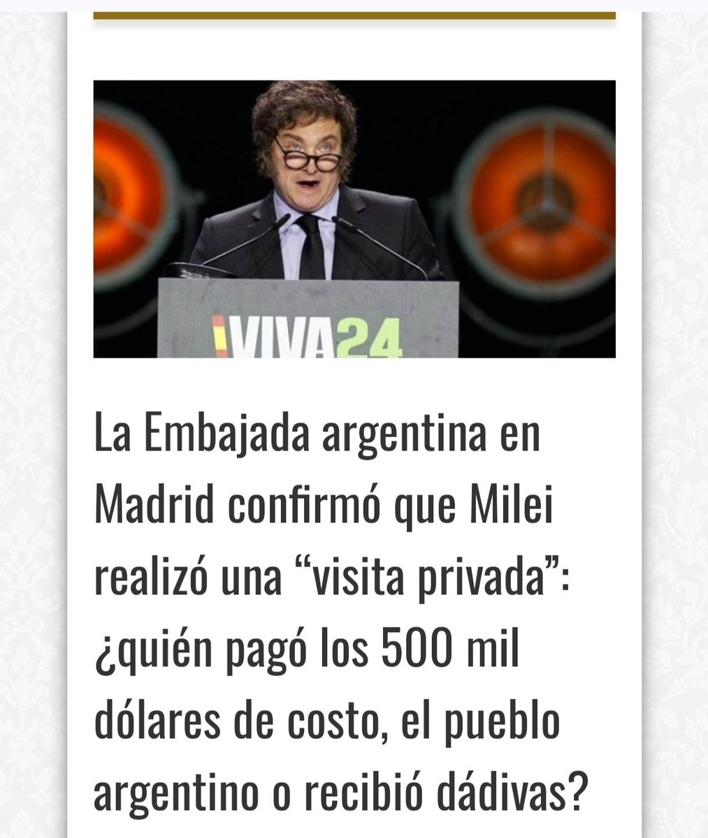 No hay pan, pero hay circo. No hay plata, pero el Presidente viaja al exterior para alimentarse el ego. Un viaje de carácter privado y sin agenda de Estado pero que se paga con la plata de las y los argentinos. 
Sí, con la nuestra.