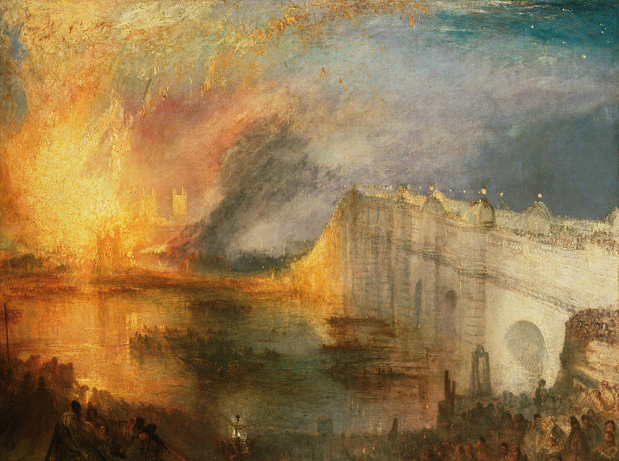 The Burning of the Houses of Lords and Commons, October 16, 1834, by J.M.W. Turner.