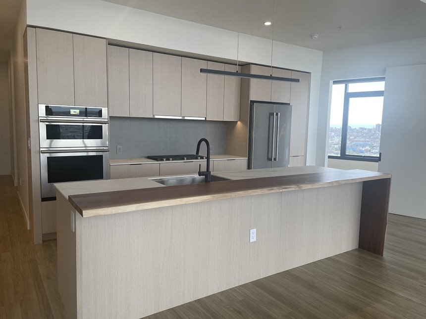 At One River North, RiNo's new canyon apartments, fourteen income-restricted units start at around $1,800 per month. The largest and priciest apartment, a 2,610-square-foot penthouse, costs $16,000 monthly. The average unit cost is $5,000 per month: westword.com/news/inside-on…