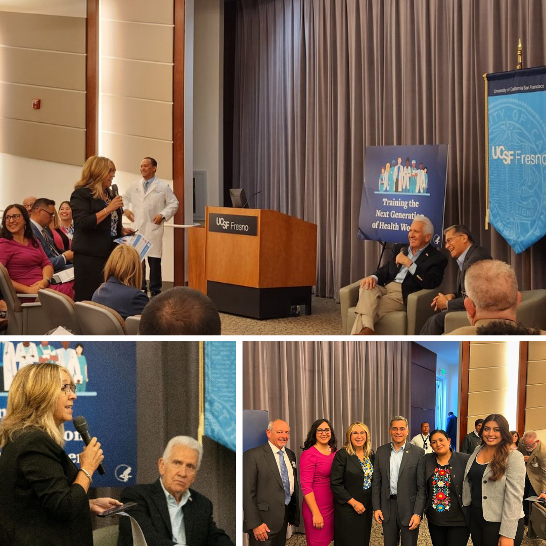 SCCCD Trustees & Chancellor discussed the #NursingShortage with @RepJimCosta  & U.S. @SecBecerra at @UCSFFresno. Addressing this crucial issue requires affordable, quality education locally. With our officials, practitioners, & educators, we're hopeful we can make a difference.