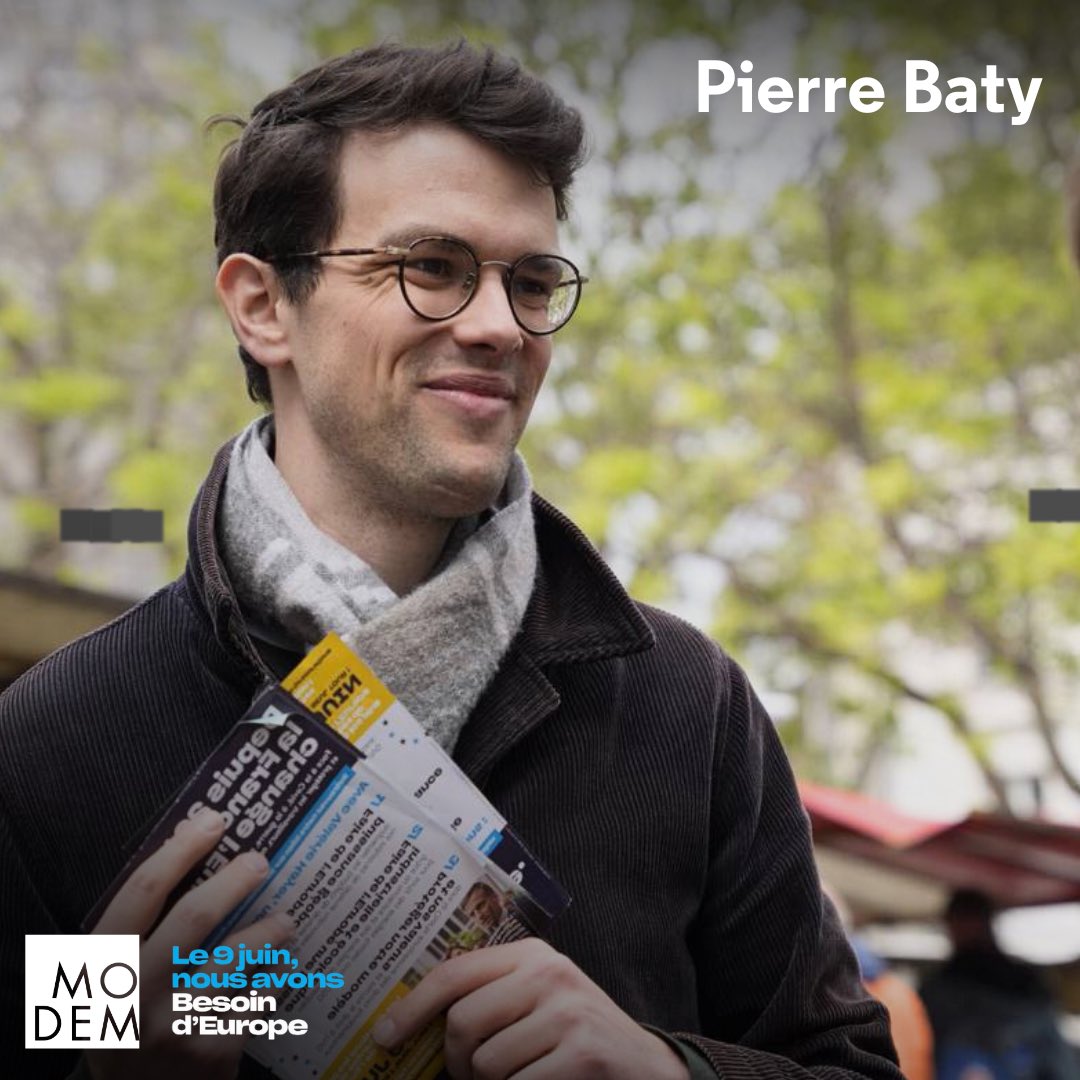 MoDem's tweet image. 🟠🇪🇺 #9juin I Nos candidats #MoDem - @besoindEurope 

💬 «Je suis Pierre Baty, Vice-président de la majorité présidentielle à la Région Ile-de-France.

Je souhaite que la recherche ait les moyens de lutter contre le cancer. C’est le sens de notre plan Europe 2030.»