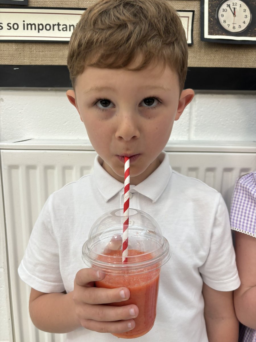 Emmaus_School's tweet photo. 🥤First sips of our delicious ‘Rainbow Punch’ smoothies! 🌈 We researched, designed and made our own tasty smoothies, filled with fruit we prepared ourselves. 🍓They were super tasty! 🍌🍍#emmausyearone @kapowprimary https://t.co/xRS90w8d4G