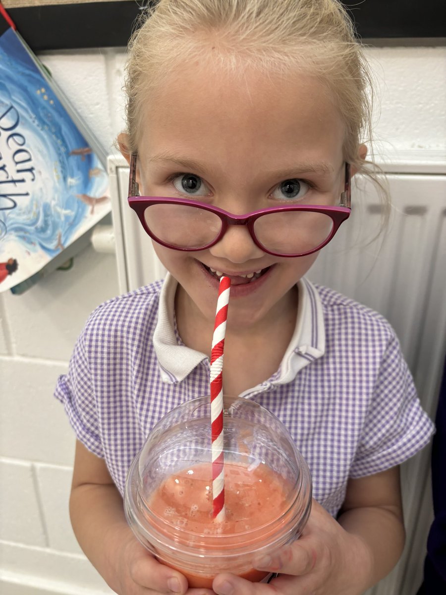 Emmaus_School's tweet photo. 🥤First sips of our delicious ‘Rainbow Punch’ smoothies! 🌈 We researched, designed and made our own tasty smoothies, filled with fruit we prepared ourselves. 🍓They were super tasty! 🍌🍍#emmausyearone @kapowprimary https://t.co/xRS90w8d4G