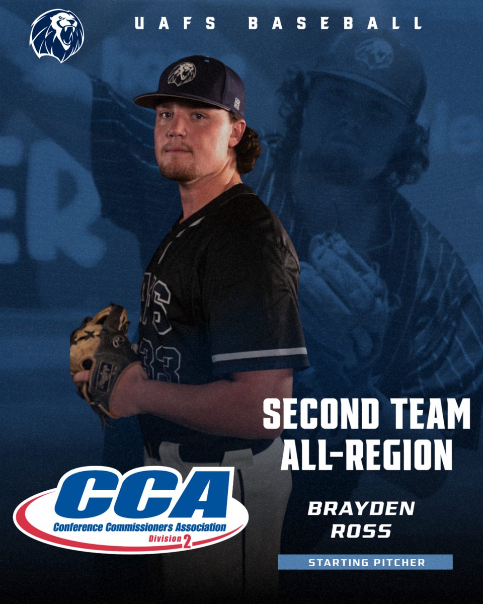 Congrats to Brayden Ross on another All-Region honor, as he was named D2CCA Second Team All-South Central Region!

🔗: bit.ly/44T5AKC

#RunToTheRoar