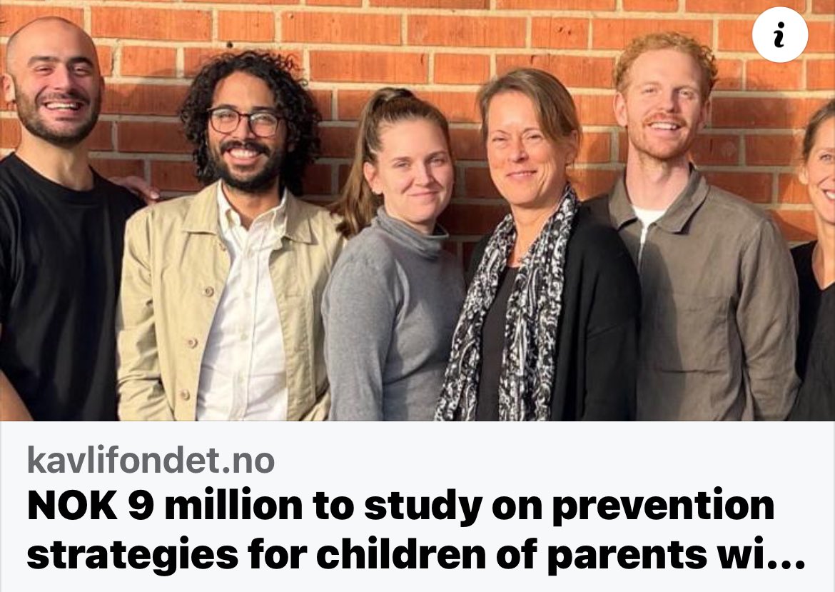 Kavli Trust has awarded NOK 9 million to Psykiatri Skåne, Child and Adolescent Mental Health Services and IRMA, a longitudinal study where children of parents with mental illness and their peers are followed from age 8-18: kavlifondet.no/en/2024/05/nok…