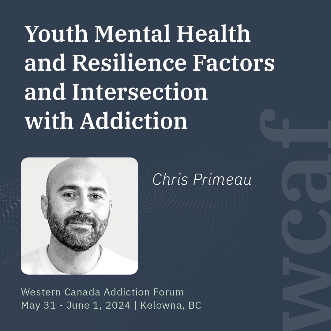 wcaforum's tweet image. Youth Mental Health and Resilience Factors and Intersection with Addiction with Chris Primeau.

View our full agenda on our conference hub 🔗 wcaforum.com

#wcaf2024 #wcaforum2024 @Primeau_Chris