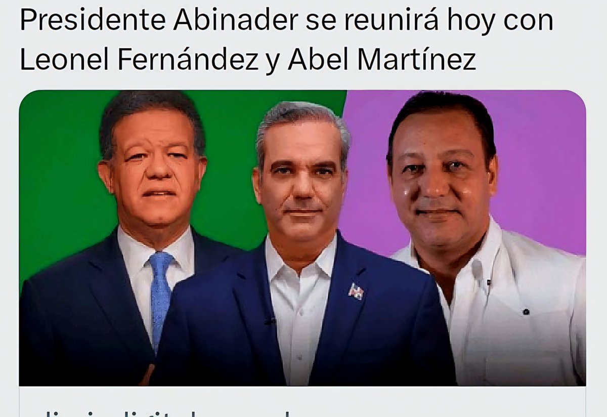 EddyMorelRD's tweet photo. El vocero de la Presidencia, Homero Figueroa, informó que la reunión del presidente  Abinader con Leonel Fernández será a las 8:00 de la noche, en la sede de la Fundación Global y Desarrollo (Funglode) y a las 9:00 p.m., se encontrará con Abel Martínez, en un lugar privado no identificado. #Eddymorel #Noticias #foto