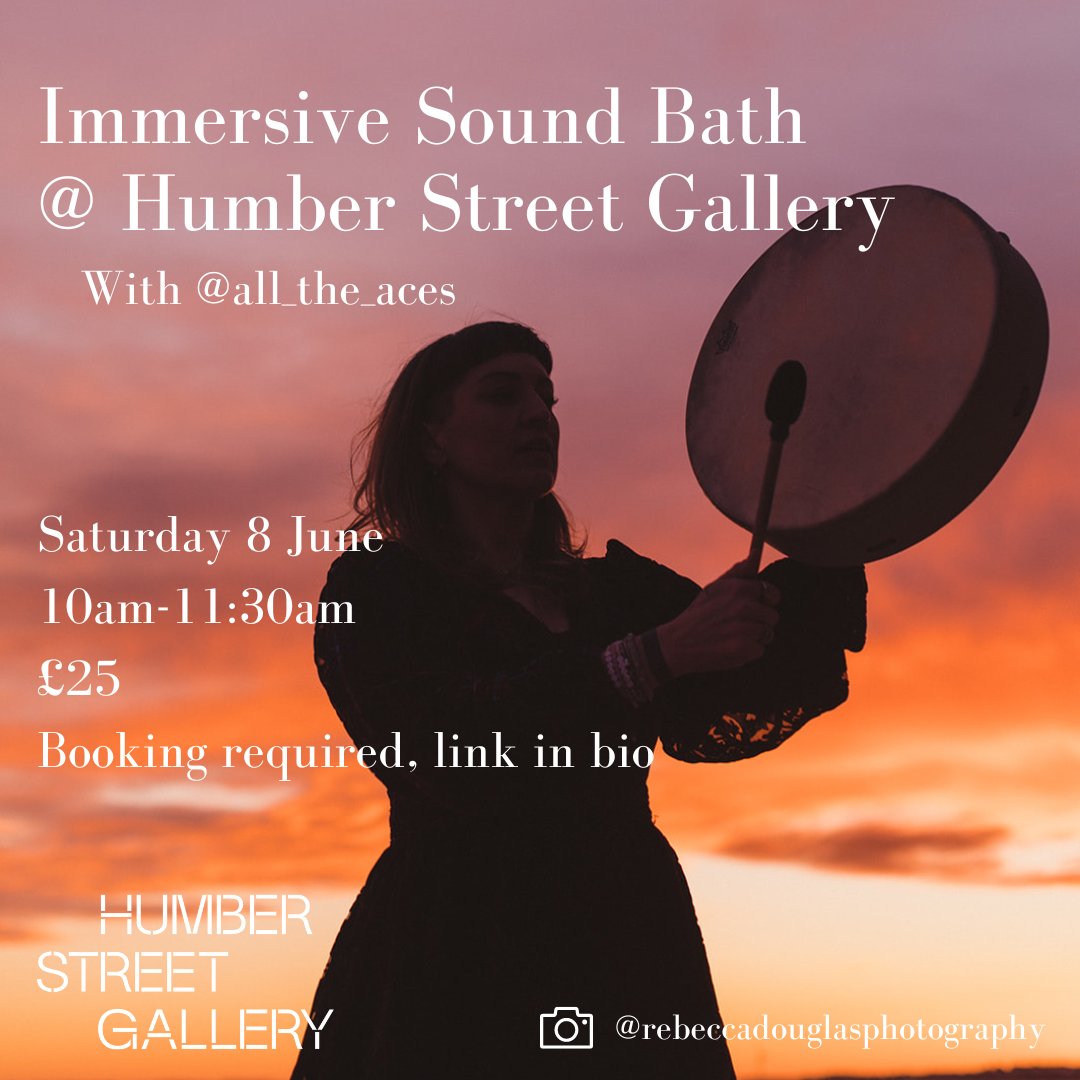 Join All The Aces in the gallery on Saturday 8 June for a 90-minute Immersive Sound Bath ✨🧘‍♂️ Enjoy a digital detox and start your meditation journey this summer by booking your place below! Tickets: £25 Booking required More info eventbrite.co.uk/e/399490144777…
