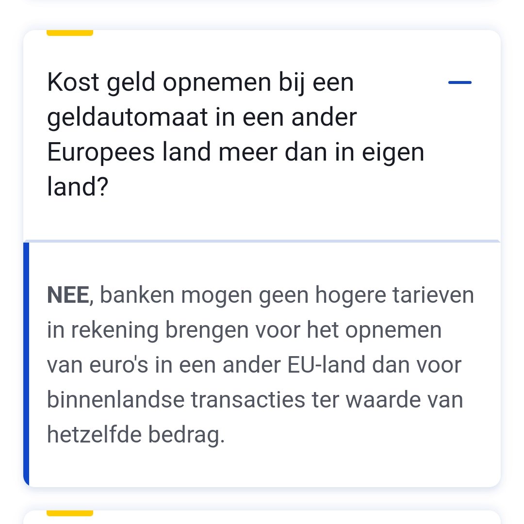 Deze bank, BBVA, probeert zodra je aan hun geldautomaat contant geld gaat opnemen 2,70 euro toeslag te heffen. Dit is verboden binnen de Europese Unie. Hoe kunnen we ze op de vingers laten tikken dat ze dit soort onzin in de toekomst laten? 
europa.eu/youreurope/cit…