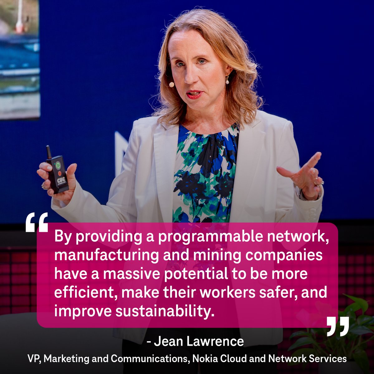 Programmable networks are changing the way businesses operate. ​ @nokianetworks #5G #5GHub #Innovation #Technology #TMobile #2024SpeakerSeries