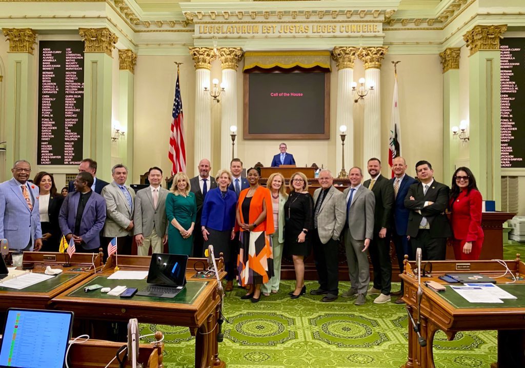 Presenting the “On-Time Caucus!” ⏰ Ready to tackle the mountain of bills today… just waiting for the “fashionably late” members to join us 😉 #CaLeg