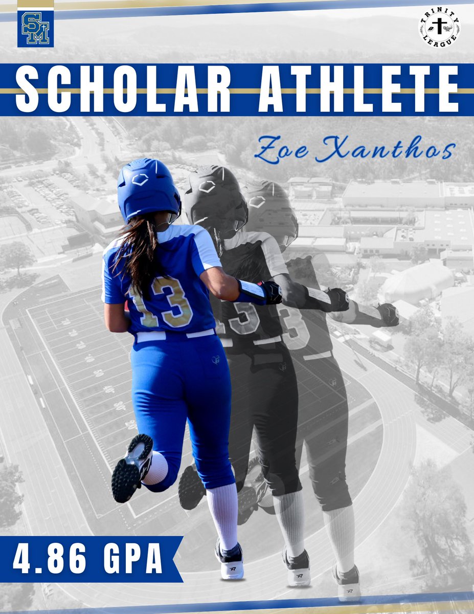 This years scholar athlete is sophomore, Zoe Xanthos with a 4.86 GPA