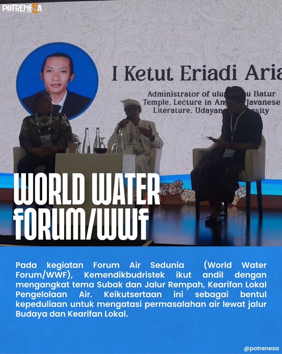 Kemendikbudristek Kenalkan Subak dan Jalur Rempah Dalam World Water Forum 2024!  #Potrenesa #BudayaIndonesia #SeniBudaya #Info #InfoSeni #InfoBudaya #MerdekaBerbudaya #PotreBudaya #Subak #JalurRempah