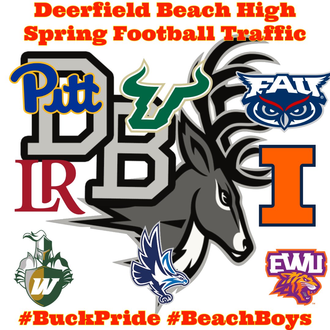 Thanks to all the coaches that came by and checking out the #BeachBoys last week. @FAUFootball @Pitt_FB @WebberFB @IlliniFootball @USFFootball @EdwardWatersFB @KeiserFootball @LRBearsFootball