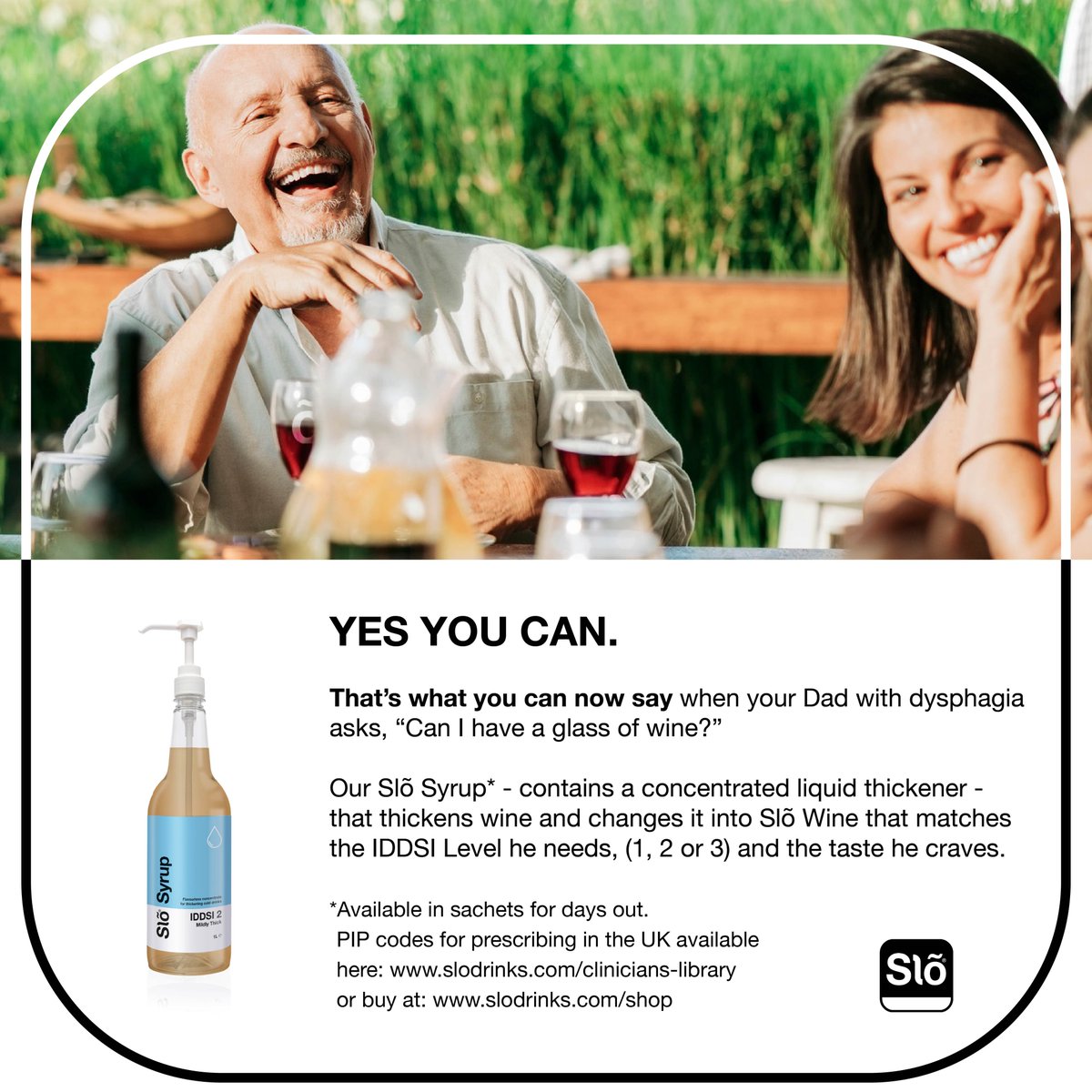 On National Wine Day we remind you YES YOU CAN. Our Slõ Syrup means those with Dysphagia can enjoy a glass of wine!

#dysphagia #thickeneddrinks #swallowingdifficulties #thickenedfluids #dietitians #dieticians #speechtherapist #speechandlanguagetherapy #slt #nationalwineday2024