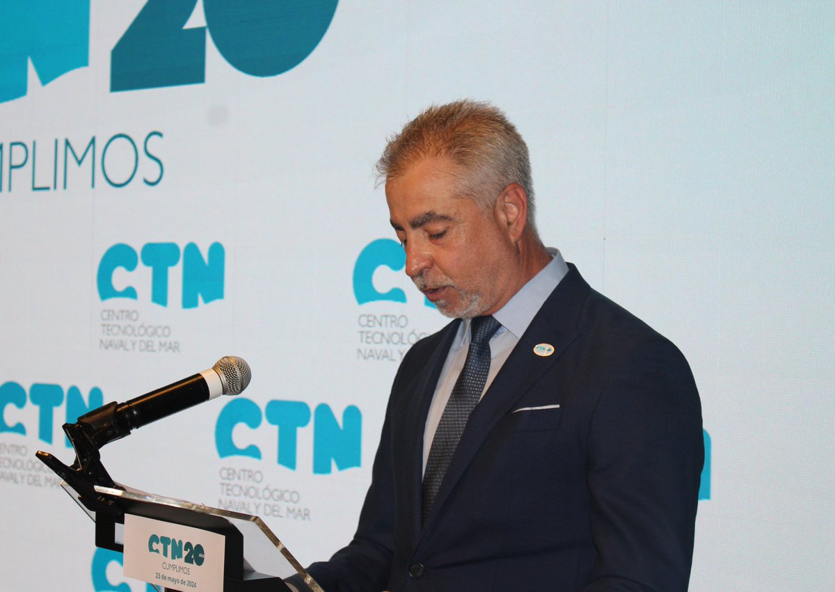 ¡Seguimos celebrando 🎉! Mariano Jiménez (<a href="/MHerjimar/">Herjimar</a>) abrió nuestro aniversario con el lema «CTN: 20 años de compromiso con la innovación». Noelia Ortega Ortega, CEO de CTN, destacó el pasado, presente y futuro de la innovación marina-marítima. 

#CTN20Años