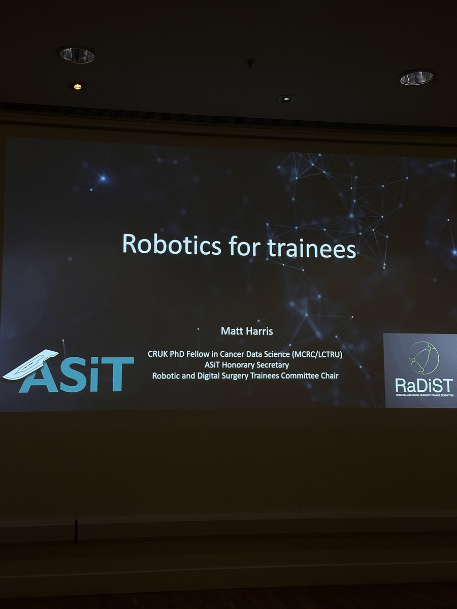 An exciting couple of days in Edinburgh. Robotics for Trainees, the future of robotic surgery.