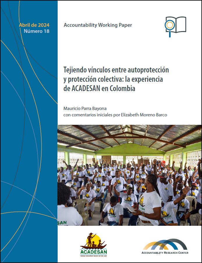 In the face of unrelenting violence against rights defenders, most govt protection measures are limited, &amp; individualized. New Working Paper shares lessons from grassroots advocacy work for collective protection in Colombia: bit.ly/4aSd3LB (English summary coming soon)