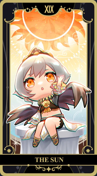 【 TAROTORIA 】   XVIII / THE MOON (月)      XVII / THE SUN (太陽)   #original 