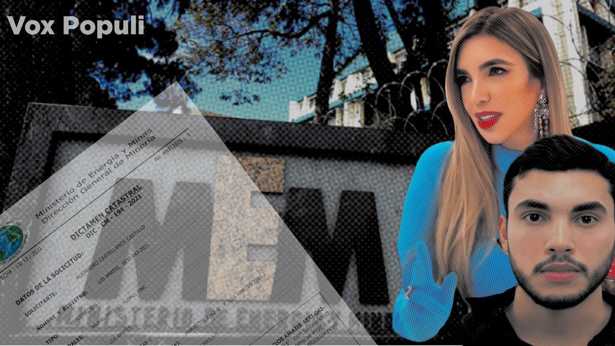 Sonny_Figueroa's tweet photo. NUEVA INVESTIGACIÓN

Horas antes de terminar el gobierno de @DrGiammattei se aprobó la licencia de explotación de níquel a la empresa del hijo de la narcotraficante Marllory Chacón

Corporación Petrolera del Norte, S.A.,  pertenece a Alejandro Castellanos Castillo y su esposa Betania Andreina Goncalves Correia.

Alejandro se cambió el nombre para evitar que se le vincule con su madre alias La Reina del Sur, quien fue sentenciada en 2014 por Estados Unidos por narcotráfico y lavado de dinero.

Una investigación junto a @marvindelcid en @VoxPopuliGuate 

▶️ https://t.co/lI4RfBawjS