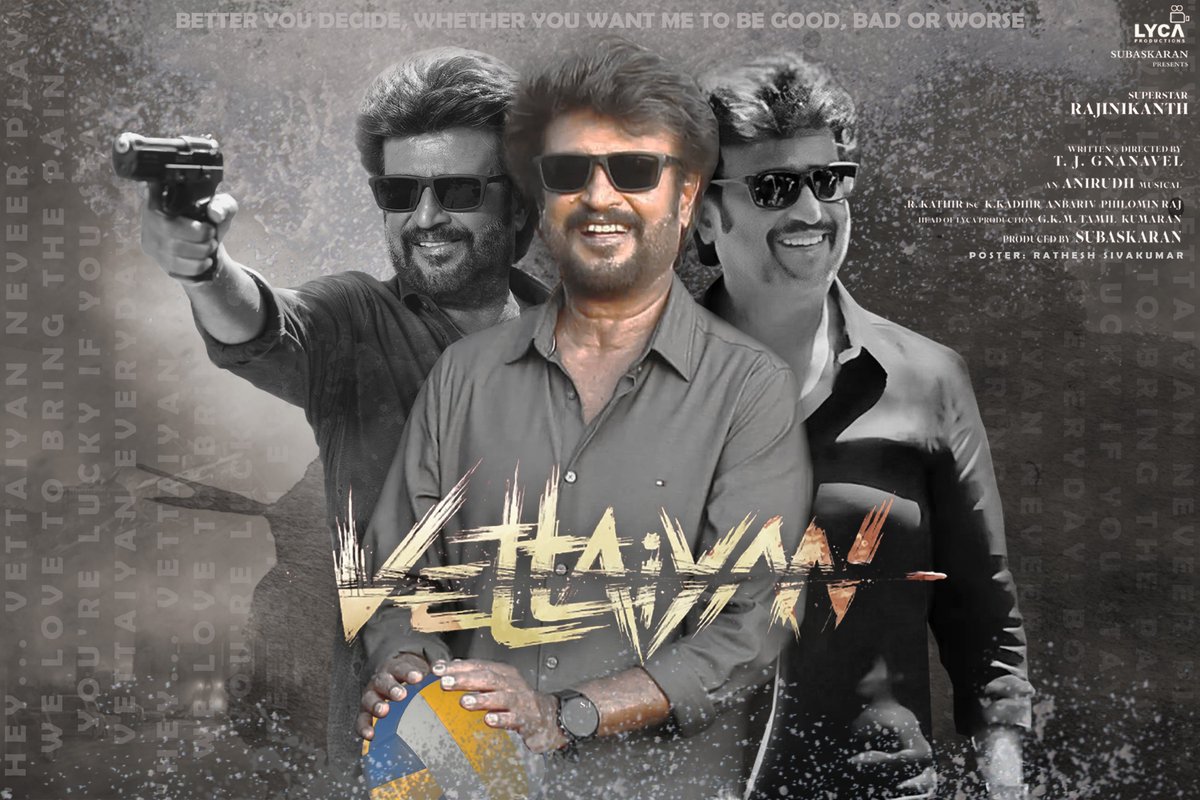 realrawrathesh1's tweet photo. #Vettaiyan Posters! 🤘 My edit 💌
@rajinikanth @LycaProductions @tjgnan @anirudhofficial @gkmtamilkumaran #VettaiyanFromOctober
#Coolie #Rajinikanth #Midworks https://t.co/Zzuc8YbewD