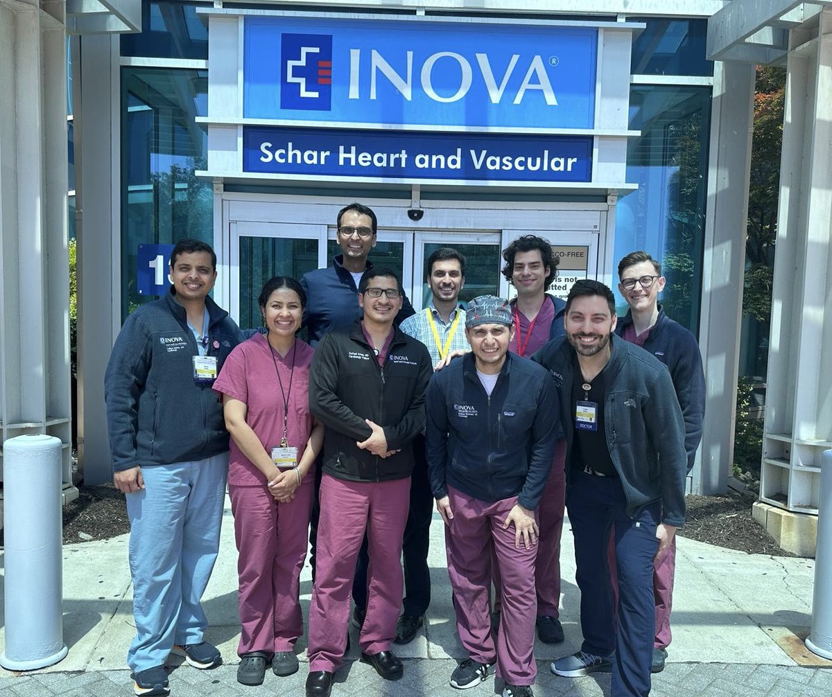 Proud to be at <a href="/ISHVnews/">Inova Schar Heart and Vascular</a> ❤️.
<a href="/JamieLWKennedy/">Jamie Kennedy</a> <a href="/ShashankSinhaMD/">Shashank Sinha, MD, MSc, FACC, FAHA, FHFSA</a> <a href="/vbluml/">Vanessa Blumer, MD, FACC</a> @mw_sherwood <a href="/behnam_tehrani/">Behnam N. Tehrani, MD</a> <a href="/_WayneBatchelor/">Wayne Batchelor, MD</a> <a href="/lindsey_cilia/">Lindsey Cilia</a> <a href="/agtruesdell/">Alex Truesdell</a> <a href="/LIlkhanoff/">Lenny Ilkhanoff</a> <a href="/atwater_brett/">Brett Atwater</a> <a href="/DrHenryTran/">Henry Tran</a> <a href="/RezaEmaminia/">Abbas (Reza) Emaminia</a> <a href="/drkellyepps/">Kelly Epps, MD</a> <a href="/AnaBaracCardio/">Ana Barac, MD, PhD, FACC, FAHA</a> <a href="/achdDoc12/">Anurag Sahu</a> <a href="/GarimaVSharmaMD/">Garima Sharma M.D</a> <a href="/iyadisseh/">Iyad Isseh إياد نبيل العسّة</a> <a href="/PalakShahMD/">Palak Shah</a>