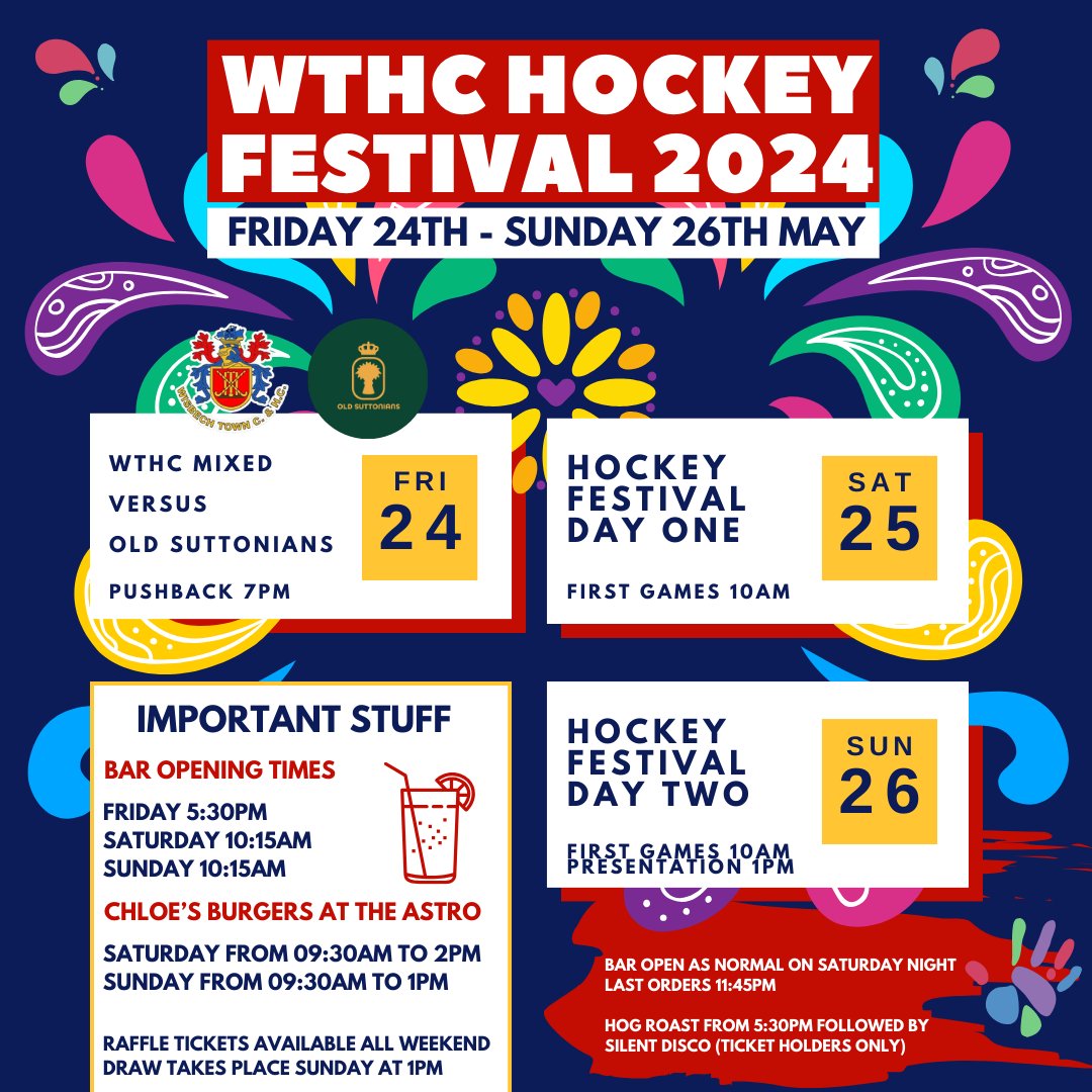wisbechtownhc's tweet photo. 🏑 Hockey Festival 2024 🏑 

A little over 24-hours to go until #WTHCHockeyFest24 gets underway! (We may need to think of a better hashtag before then...)  

🏑#WTHC Mixed vs Old Suttonians (7PM)   

🥳 Saturday and Sunday - 7-a-side Tournament

🍺 Bar open all weekend! https://t.co/McMIbLROIr