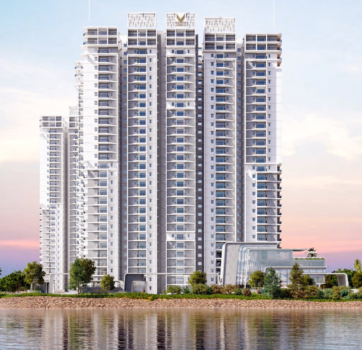 Vasavi Sarovar near IDL KPHB residential project 

Under construction project spread across 21+ acres having 2530 units with G+29 floors with 2,3,4BHK Units 

Near by Cybercity have running projects around. 

Avoid view towards mass area of Borabanda..

Soon in GOCL land also