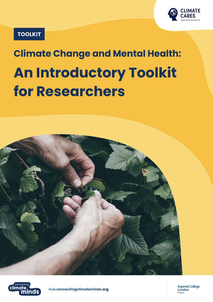 🏷️The Climate Cares Centre published a new toolkit for researchers from various disciplines about the nexus of #ClimateChange and #MentalHealth. Read the toolkit to discover key insights & areas for action in this field from #ConnectingClimateMinds: 🔗nbswmzwquzluimyqnfsf.supabase.co/storage/v1/obj…