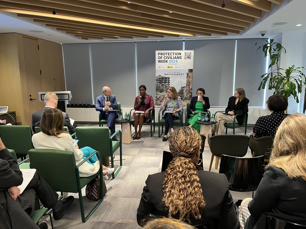 Explosive weapons in populated areas cause widespread, severe harm: intensive bombing in Gaza, Sudan, Ukraine affects healthcare, educ., aid access. POC must anchor policies/practices. IHL most imp. tool to protect. Can be no double standards. <a href="/IrishMissionUN/">Ireland at UN</a> <a href="/NorwayUN/">NorwayUN</a> 
#POCWeek