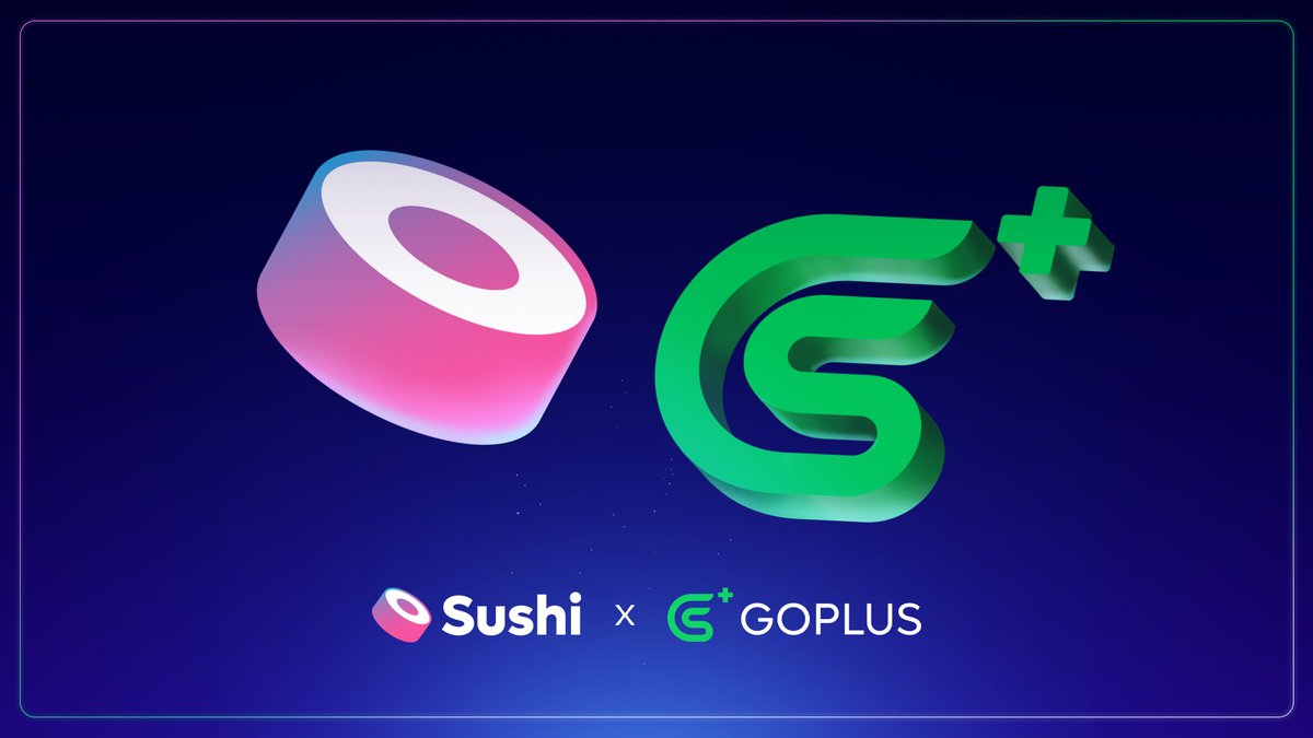 Sushi x GoPlus Security: Protecting users from honeypots and scam tokens! 🛡️ We're leveraging @GoPlusSecurity Token Security API to bring you: 🔍 Early detection of threats ✅ Comprehensive security checks ⚠️ User alerts 🚫 Fraud prevention Details: sushi.com/blog/sushi-x-g…