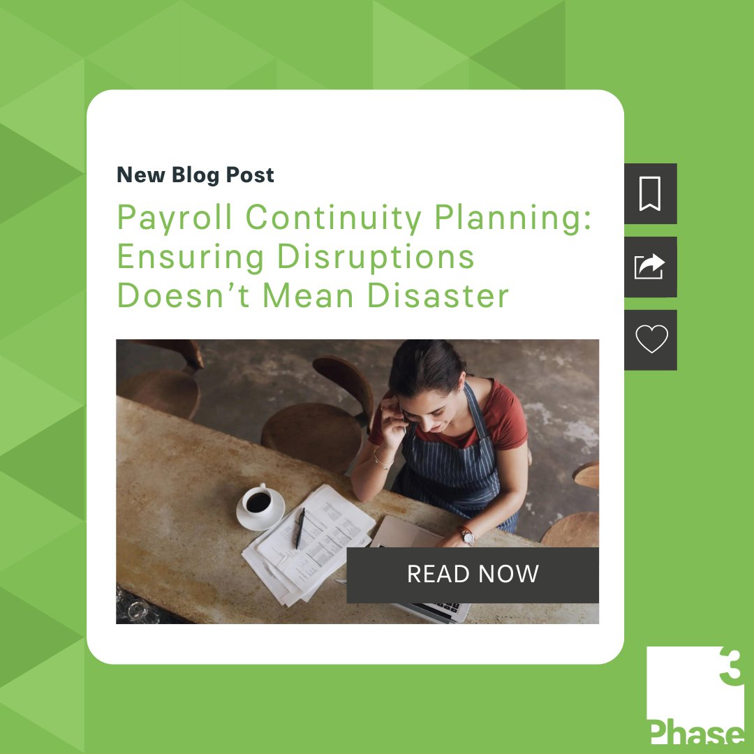 New Blog Alert! 🔔
 
Is your business prepared for the unexpected? 
 
Read our latest blog on payroll continuity planning and discover how to safeguard your payroll processes against disruptions.
 
bit.ly/3KyzwTb
 
#payroll #businesscontinuity#payrollmanagement