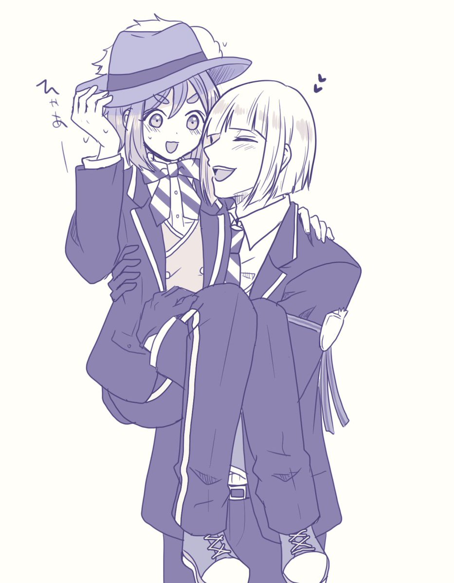 キスの日らしいので最近描いてたイチャつき度の高いルク監♀の落書きたちを投げます
※顔有り♀監
#twstプラス 