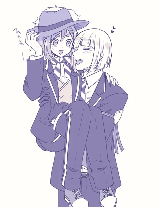 キスの日らしいので最近描いてたイチャつき度の高いルク監♀の落書きたちを投げます
※顔有り♀監
#twstプラス 