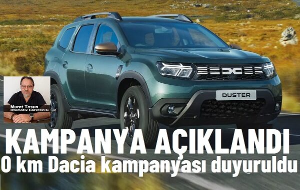 0 km Dacia kampanyası ⬇️ Bu bilgileri Dacia Türkiye internet sitesinden aldım. Dileyen herkes açıklanan bu bilgileri aynı siteden kontrol edebilir. ➡️ DACIA DUSTER “DACIA DUSTER 200.000 TL KREDİ 12 AY VADE VE 0% FAİZ FIRSATIYLA. Dacia Finans’tan kredi kullanılması durumunda